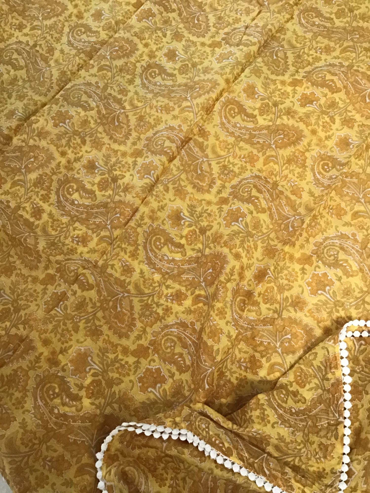 Pure Cotton Printed Embroidered Suit - Yellow