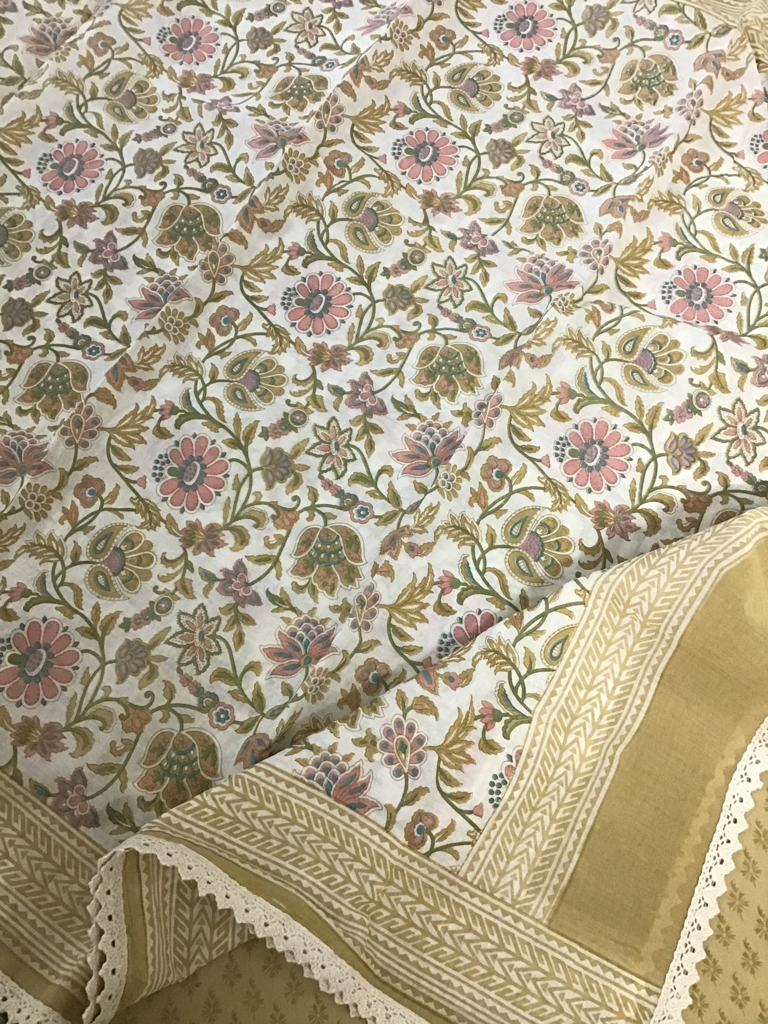 Pure Cotton Printed Suit - Yellow