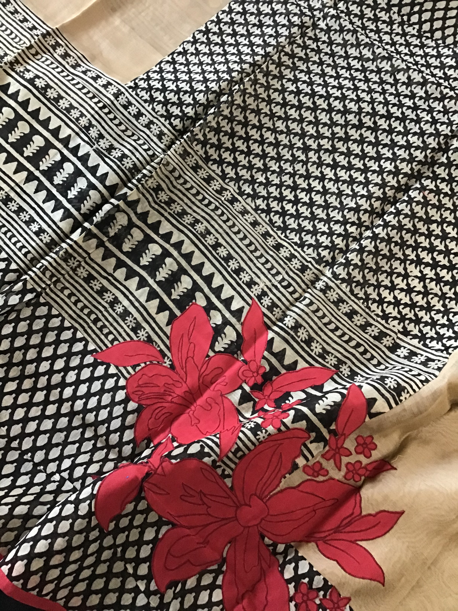 Pure Chanderi Banarasi Weaved Suit -Black