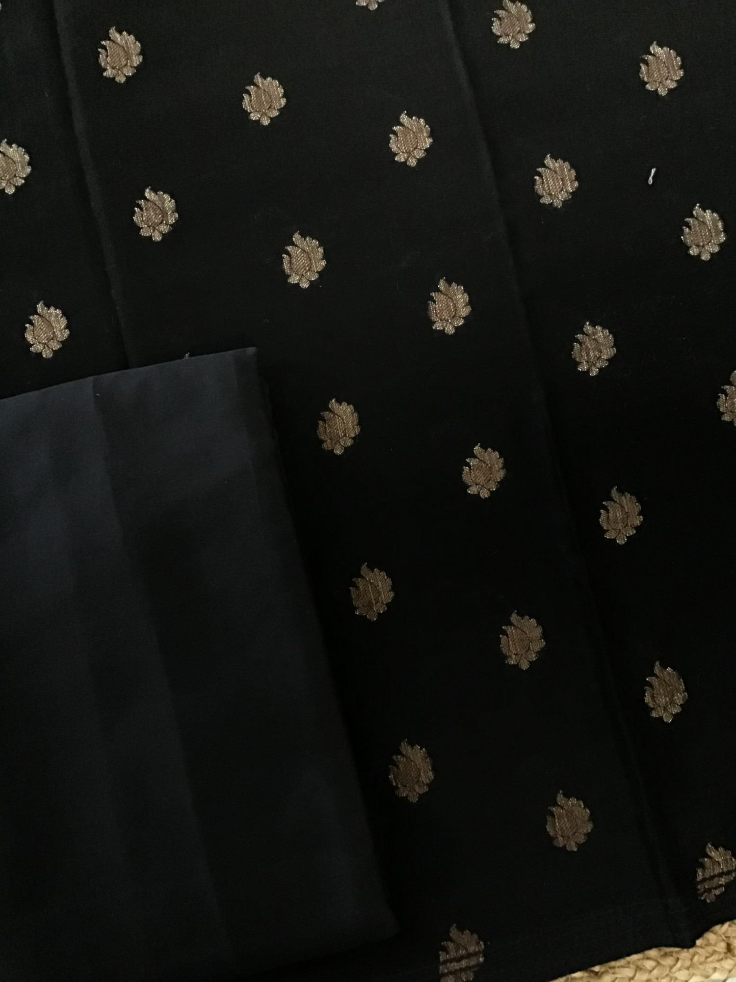 Pure Chanderi Banarasi Weaved Suit -Black