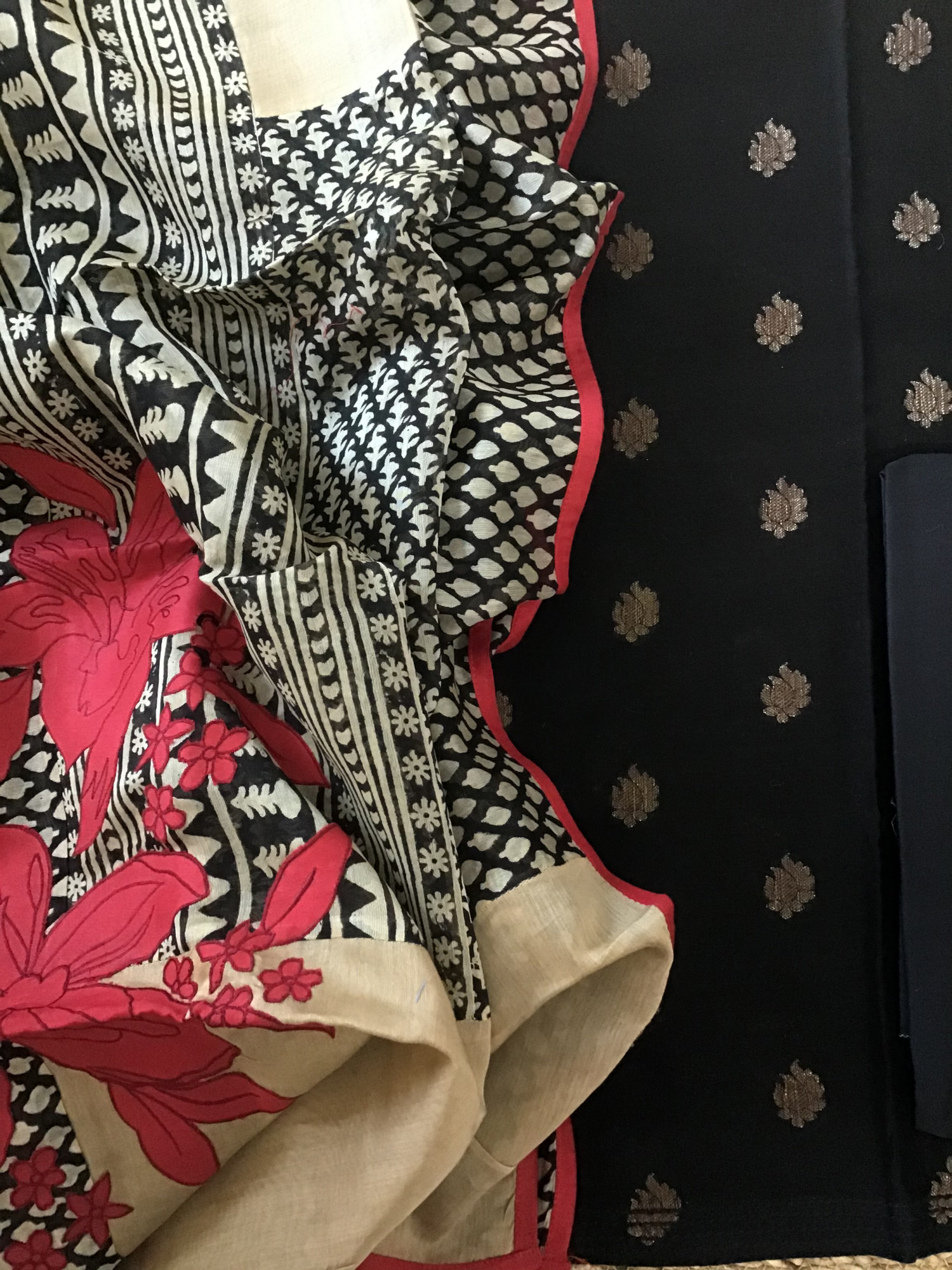 Pure Chanderi Banarasi Weaved Suit -Black