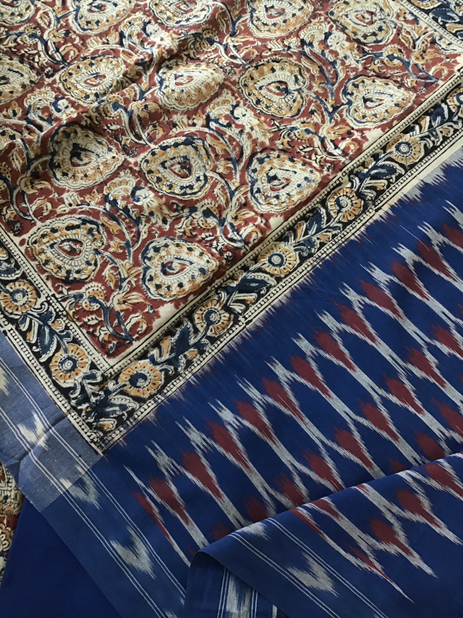 Pure Cotton Printed Embroidered Suit -Red