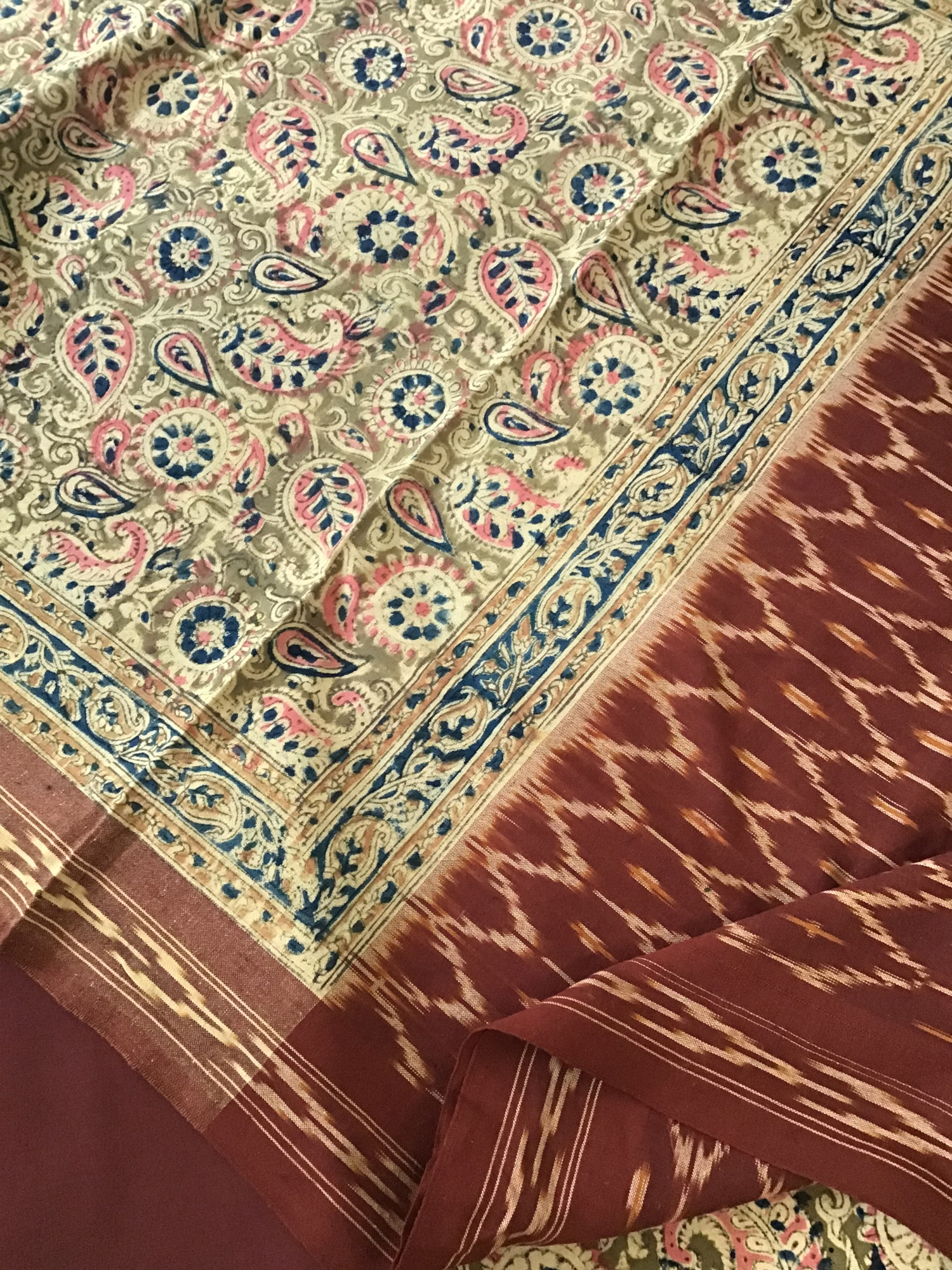 Pure Cotton Printed Embroidered Suit -Green