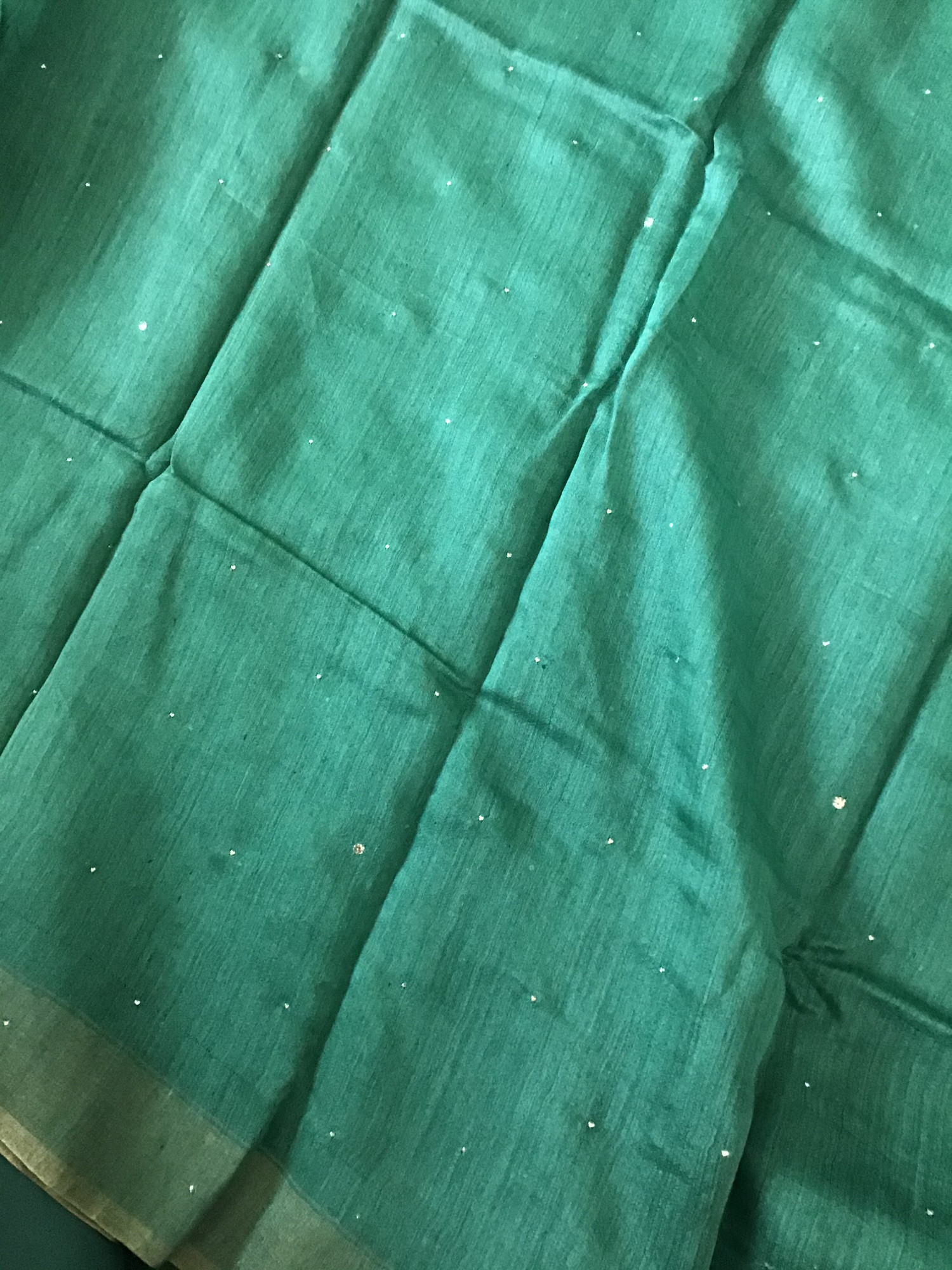 Pure Munga Silk Embroidered Suit - Green