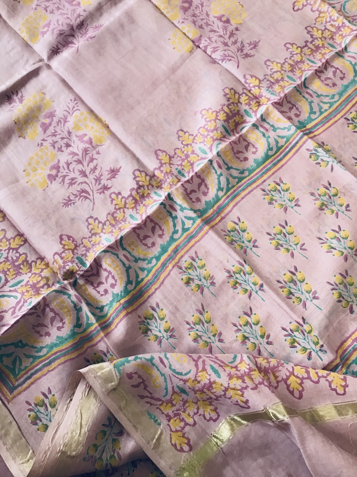 Pure Cotton Printed Embroidered Suit - Pink