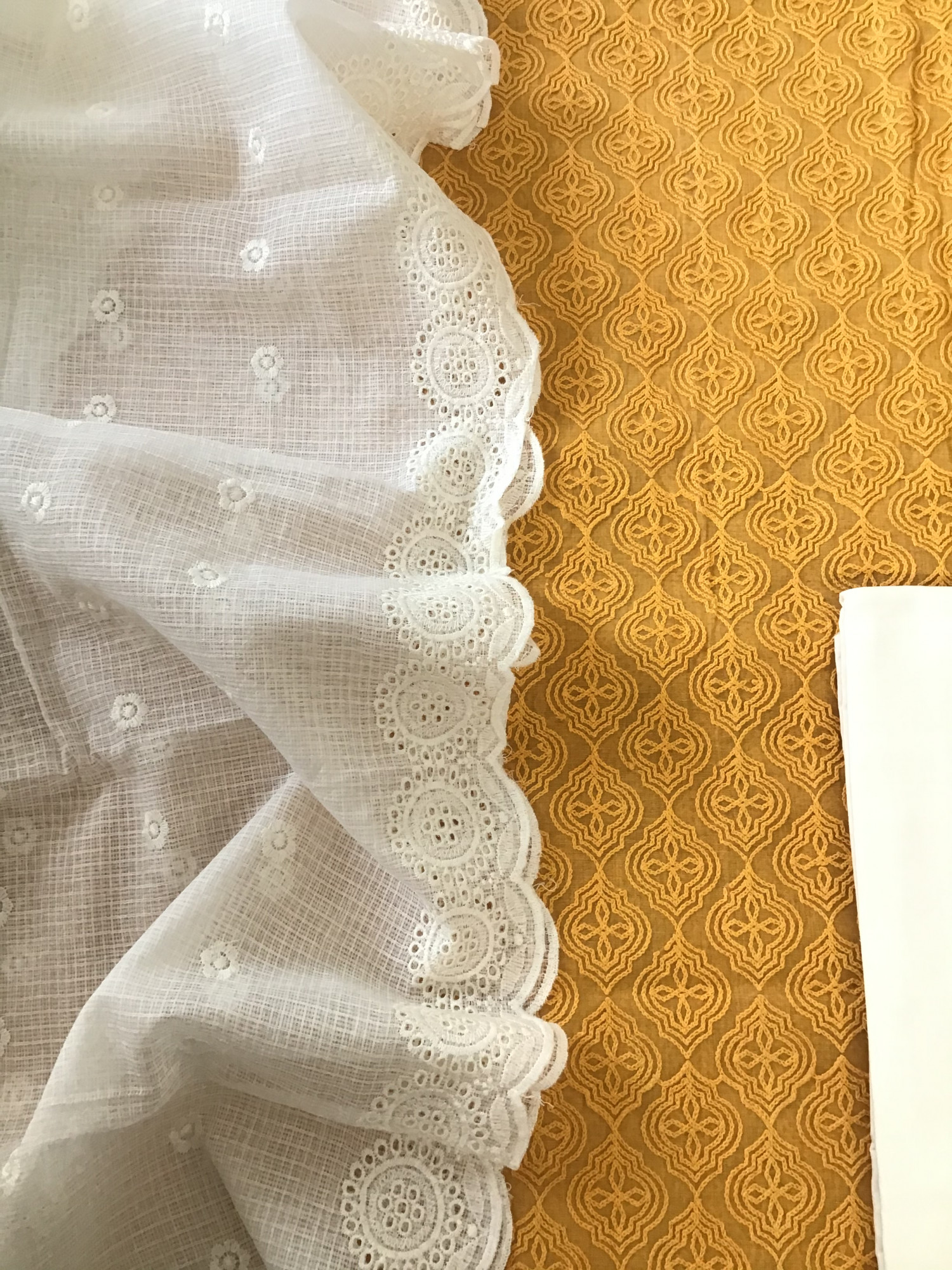 Soft Slub Chanderi Embroidered Suit - Yellow