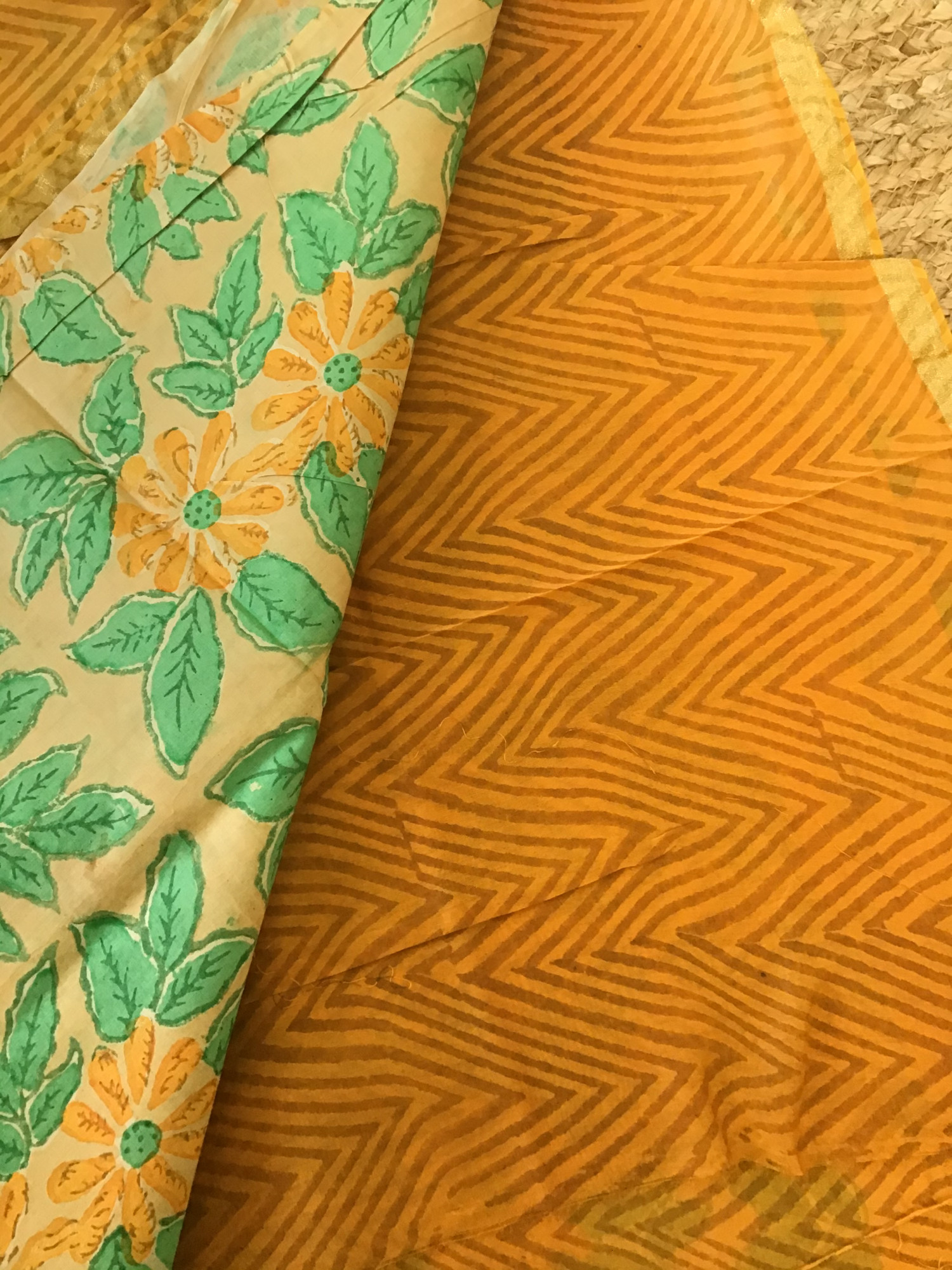 Soft Chanderi Printed Suit - Yellow