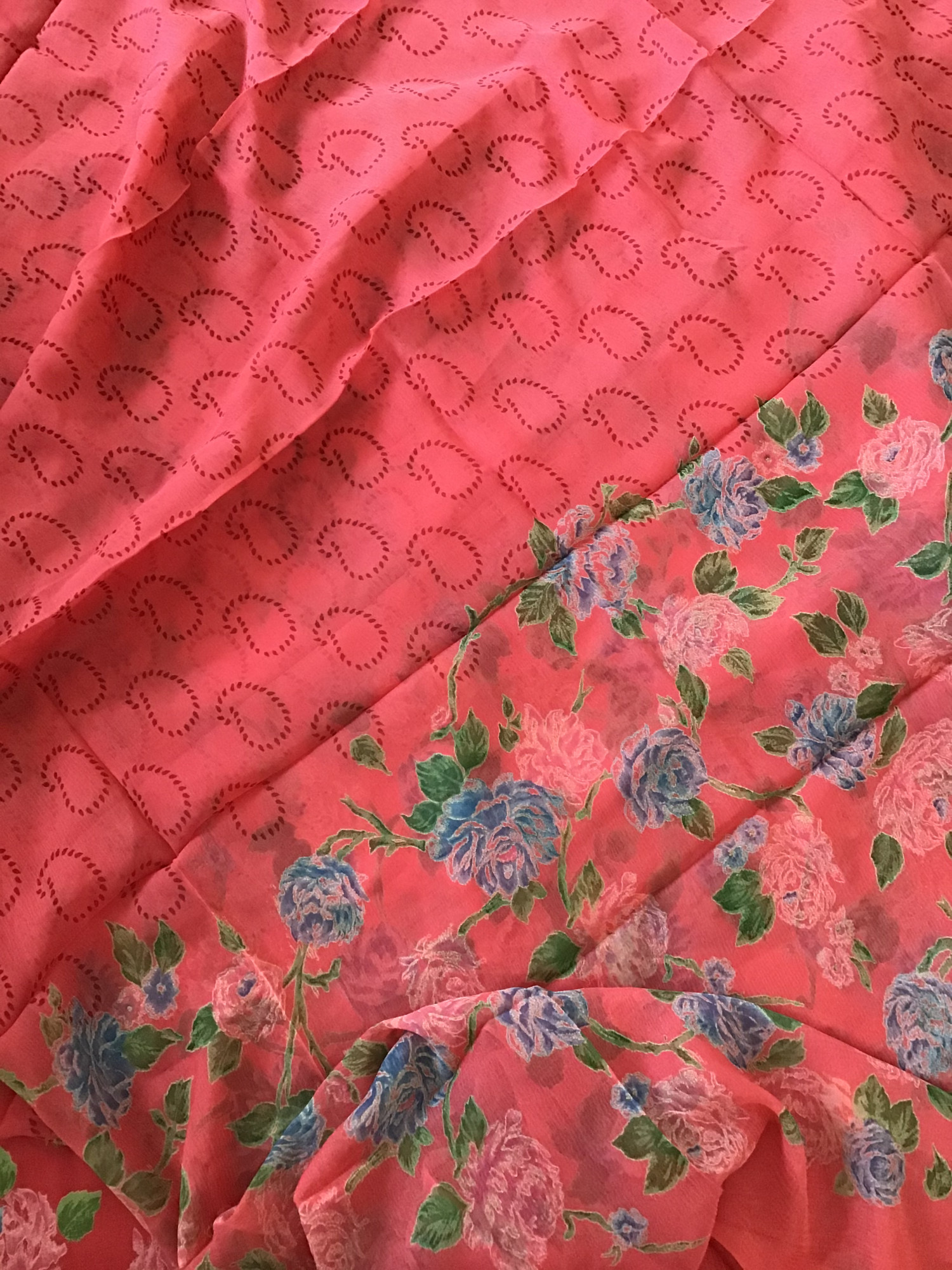 Pure Jaam Cotton Printed Suit - Red