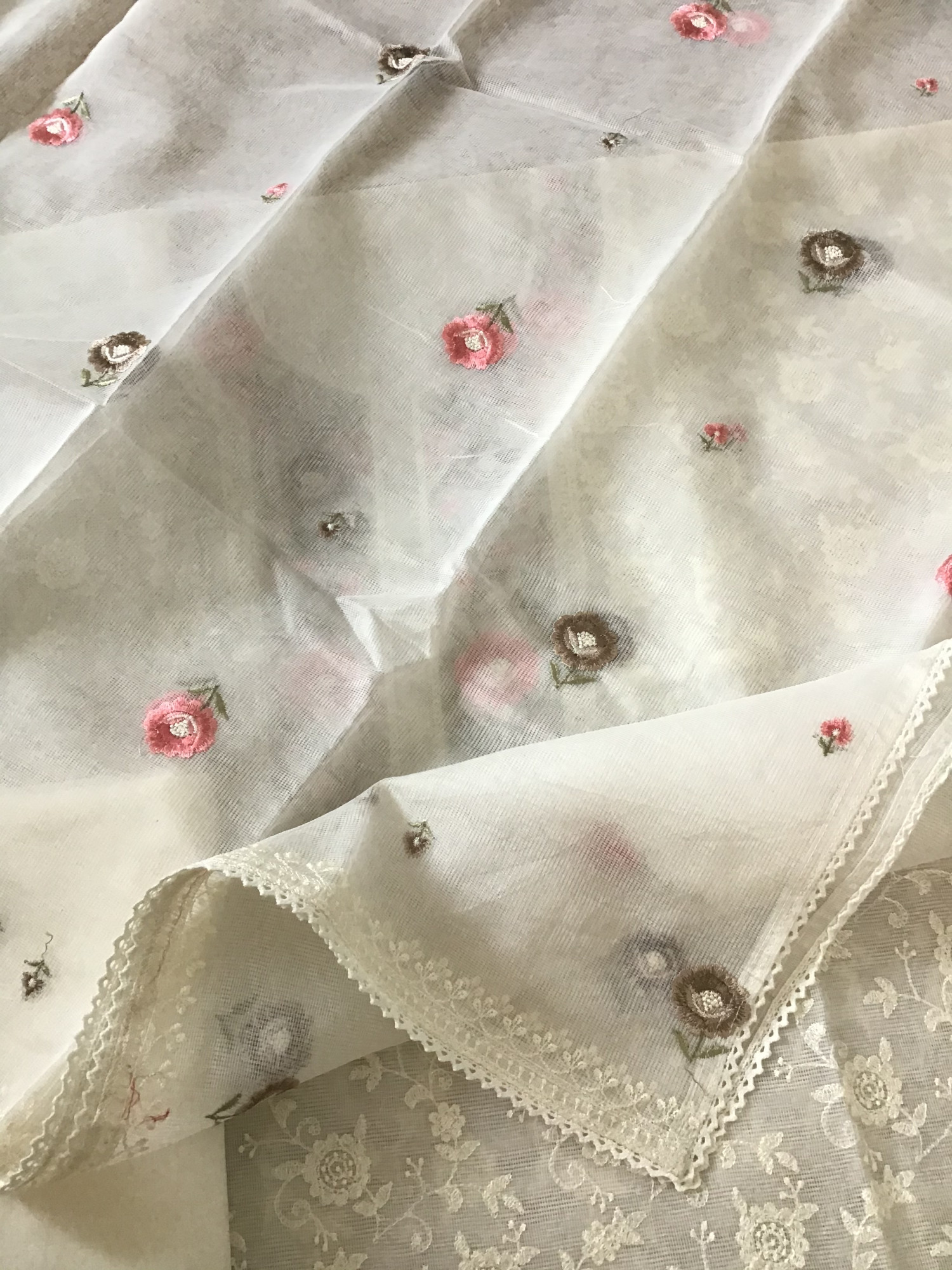 Soft Supernet Embroidered Suit - Offwhite