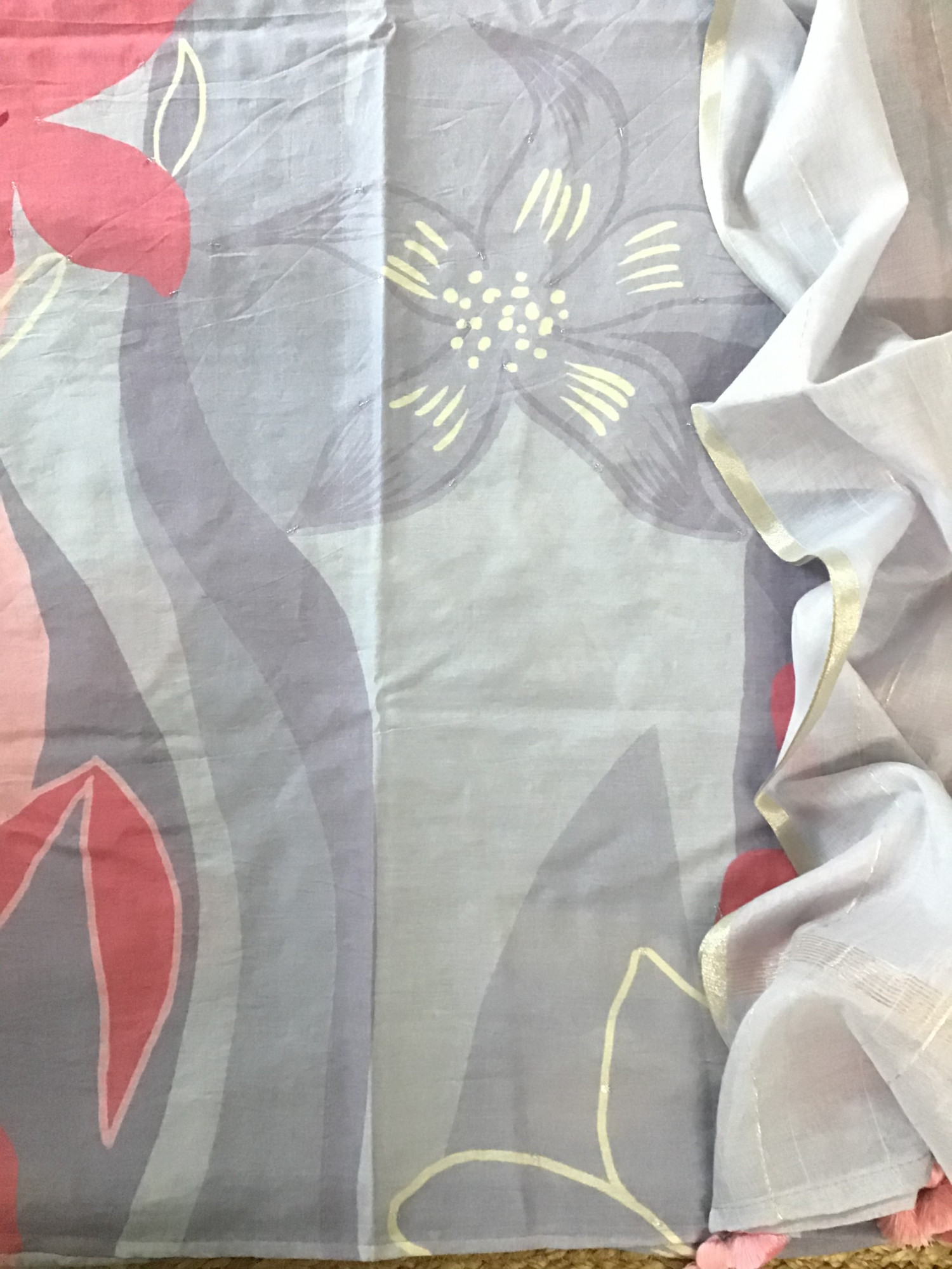 Pure Chanderi Embroidered Suit - Purple