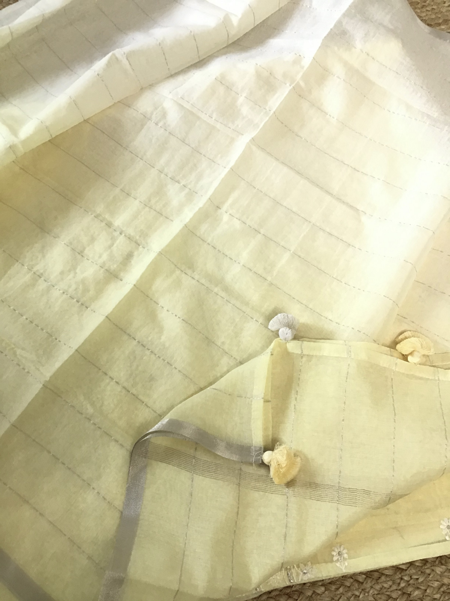 Soft Chanderi Embroidered Suit - Yellow