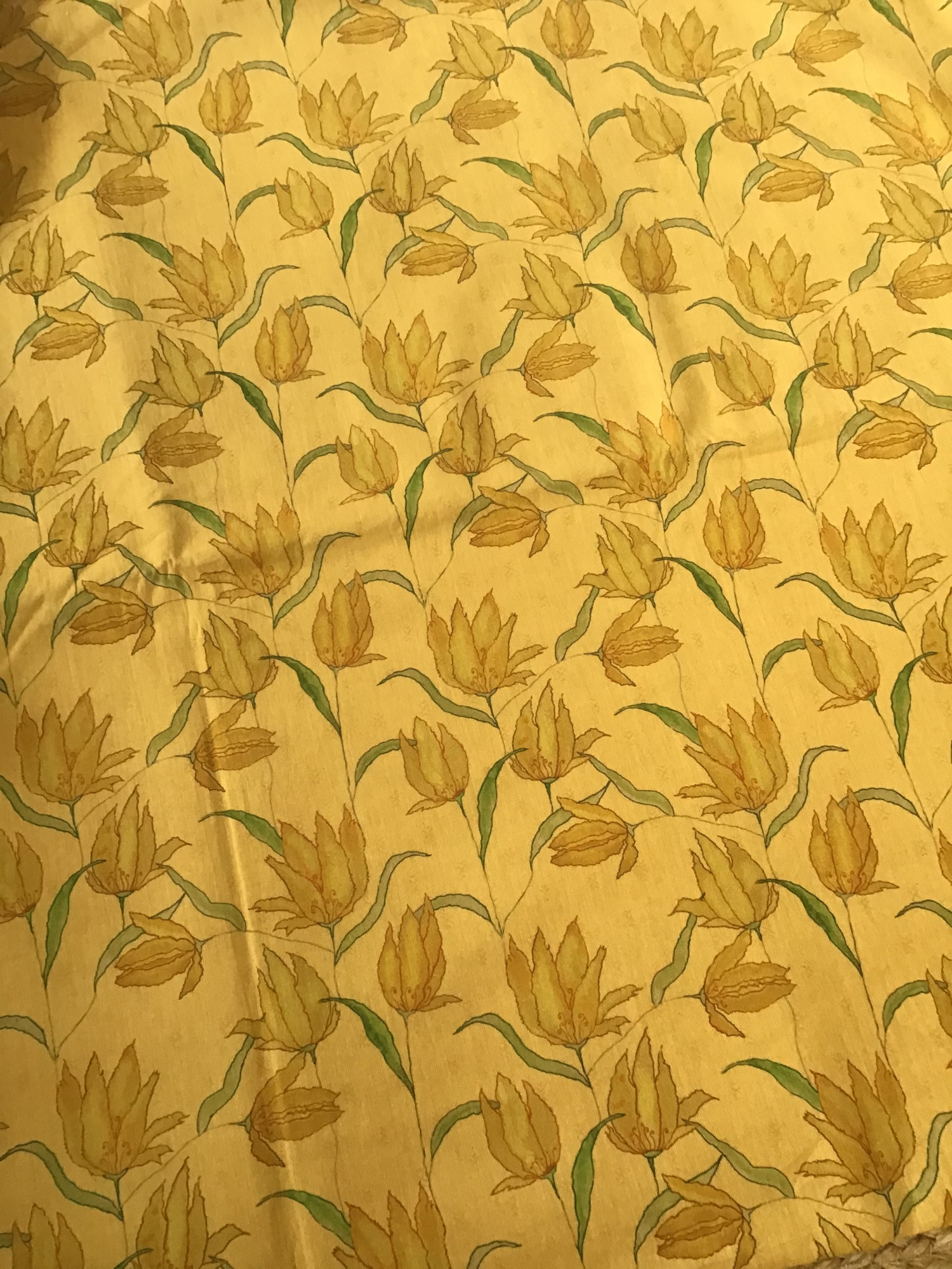 Pure Cotton Printed Self Weaved Suit - Yellow