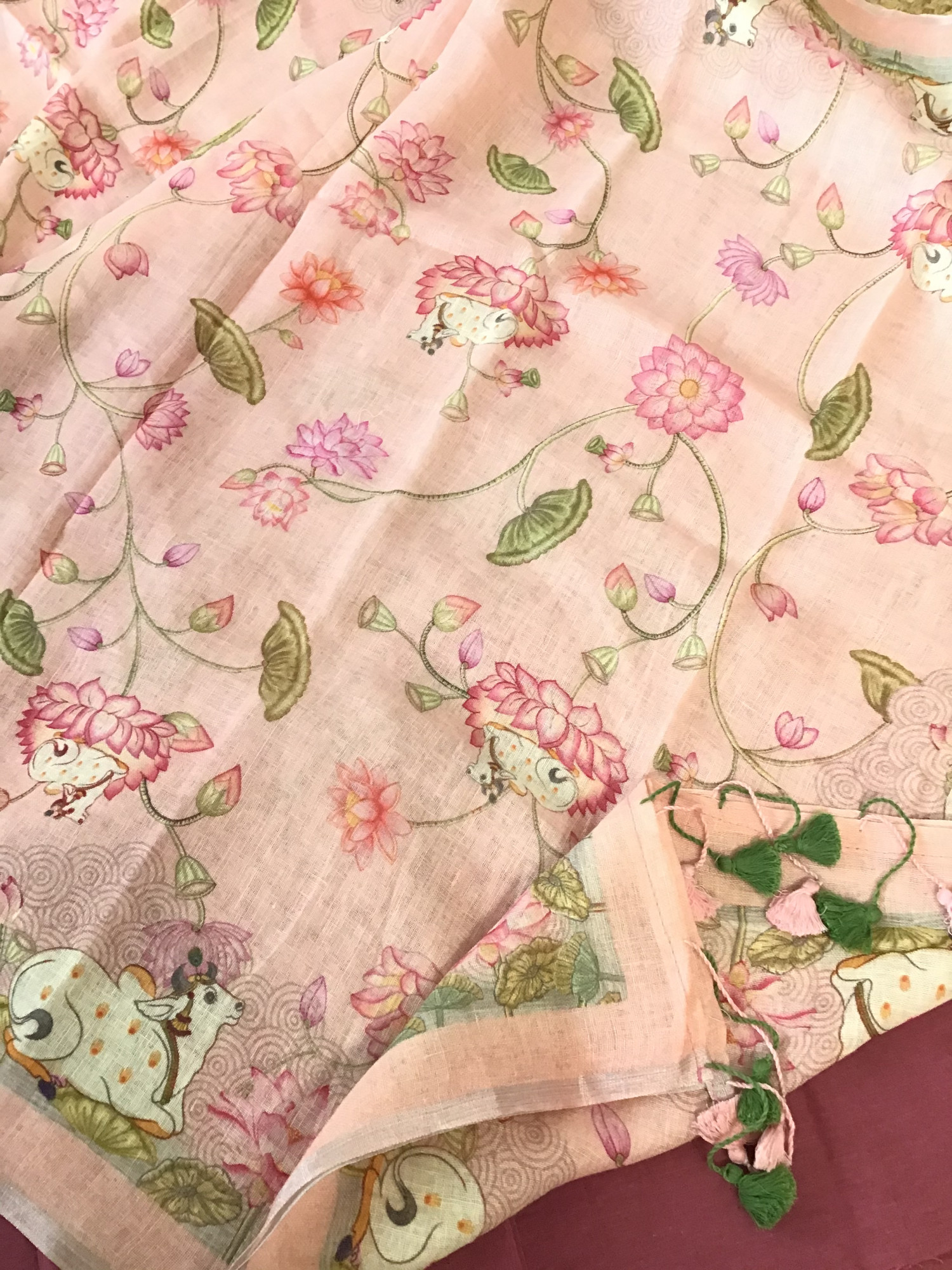 Pure Cotton Embroidered Suit - Pink