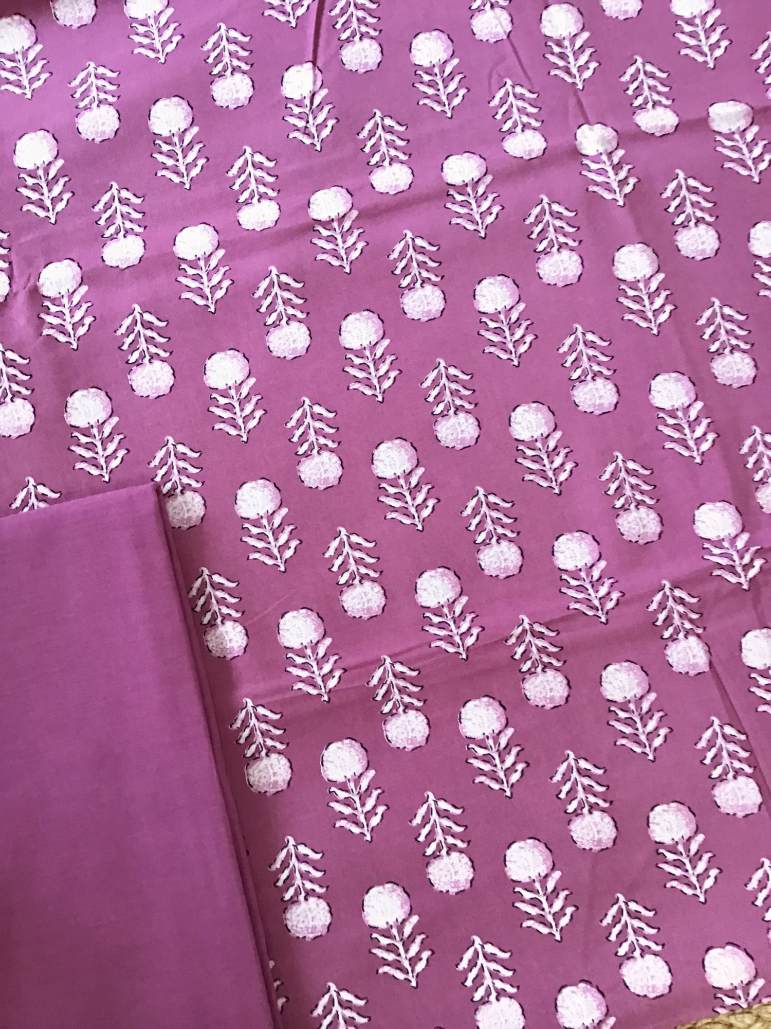 Pure Fine Modal Cotton Printed Suit - Magenta