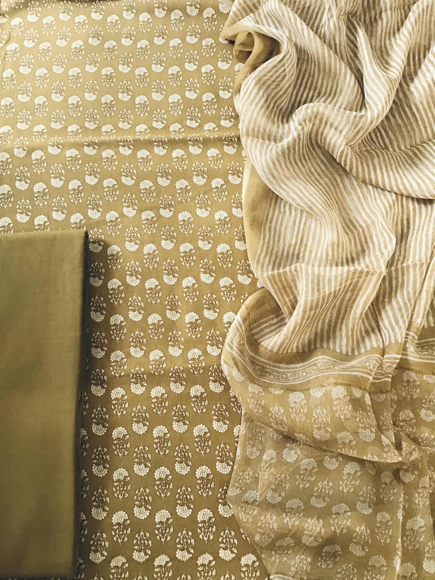 Pure Fine Modal Cotton Printed Suit - Yellow