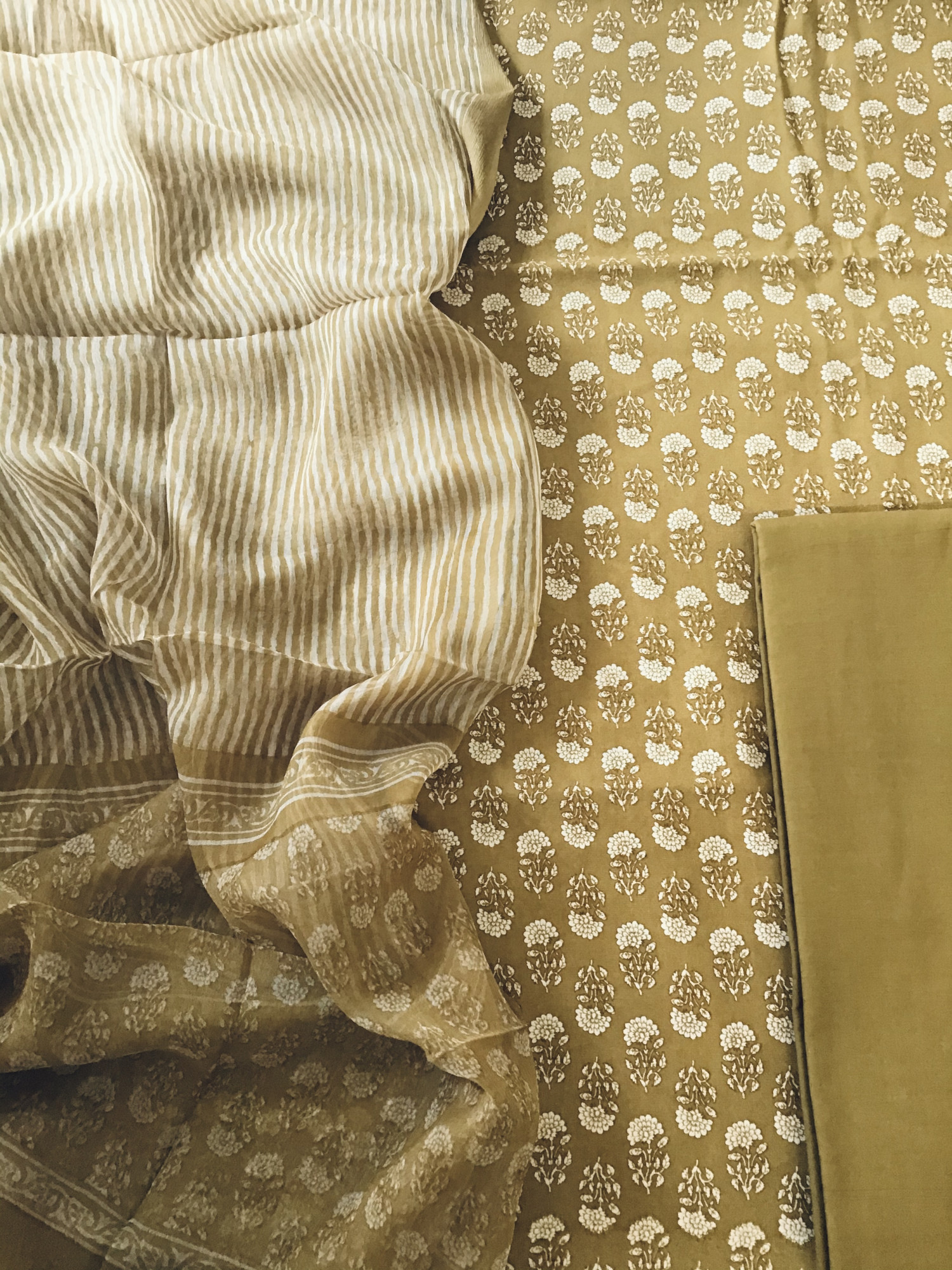 Pure Fine Modal Cotton Printed Suit - Yellow