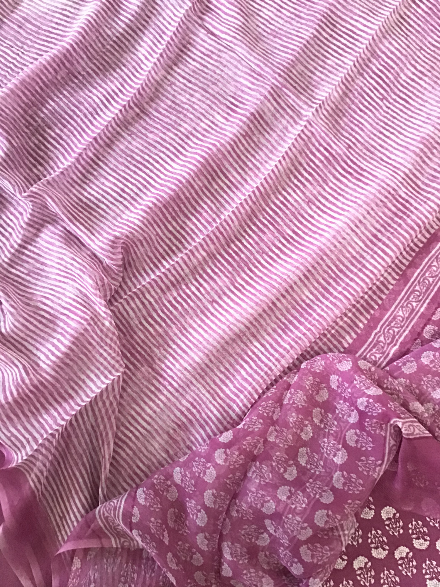 Pure Fine Modal Cotton Printed Suit - Magenta