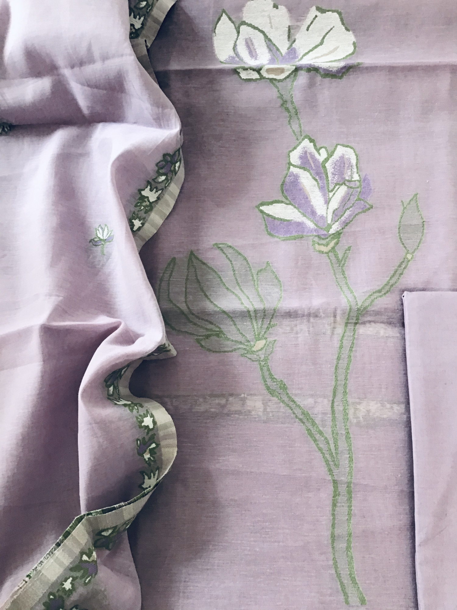 Soft Slub Chanderi Jamdani Weaved Suit - Purple