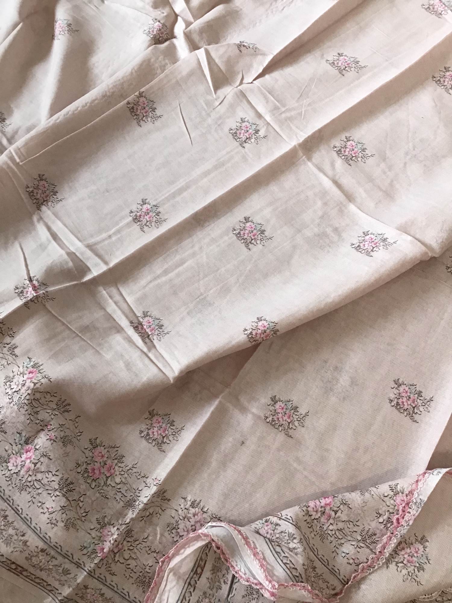 Pure Jaam Cotton Printed Embroidered Suit - Pink