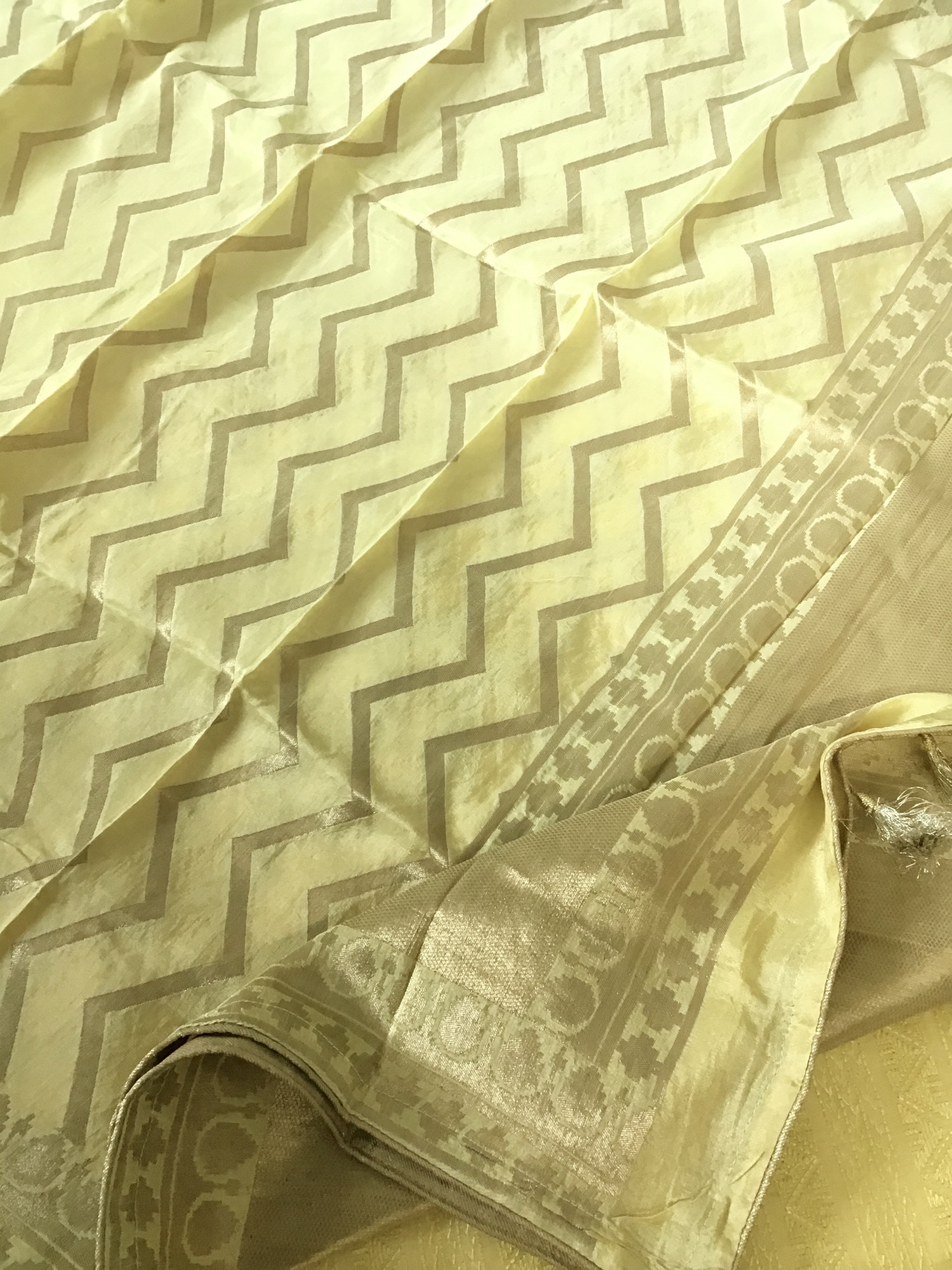 Pure Muslin Embroidered Suit - Yellow