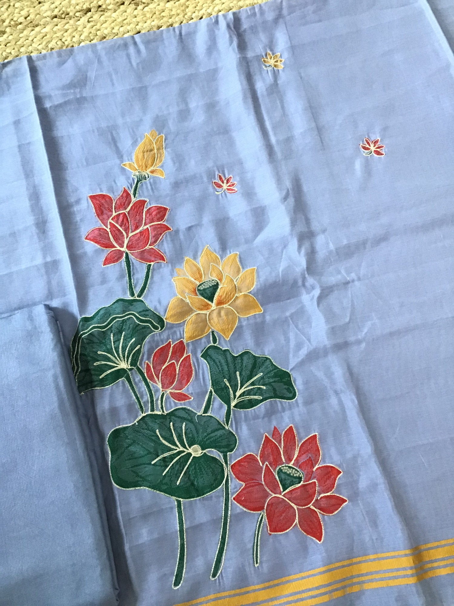 Soft Kora Chanderi Jamdani Weaved Embroidered Suit - Purple