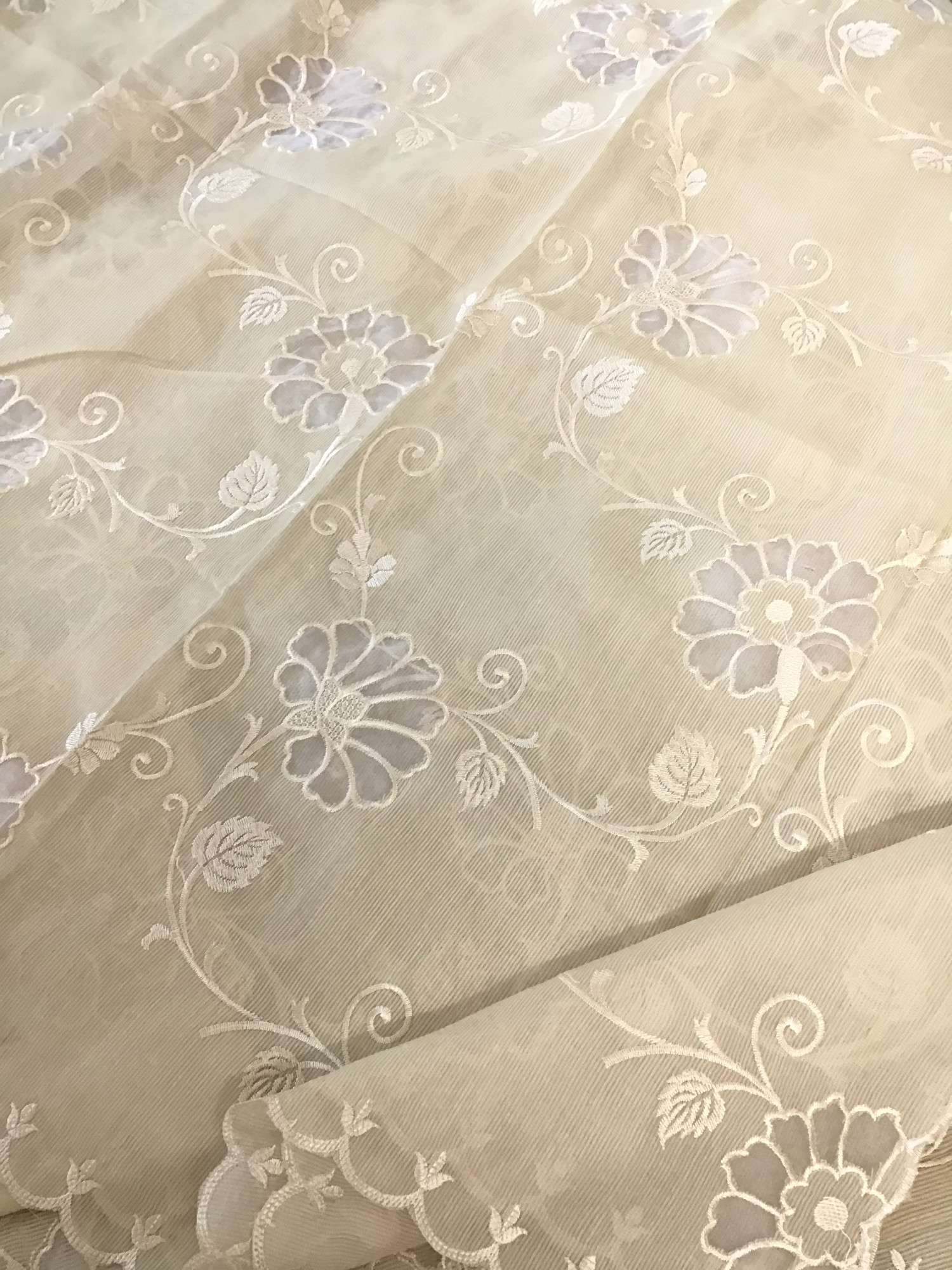 Soft Supernet Embroidered Suit - Beige