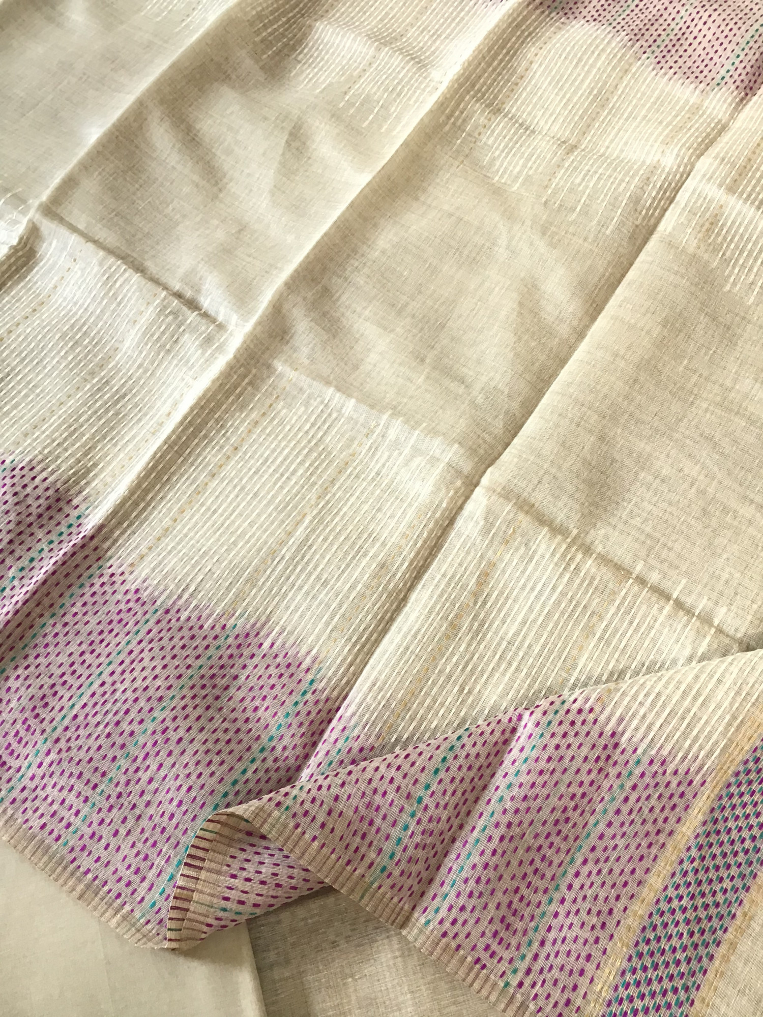 Soft Slub Chanderi Embroidered Suit - Purple