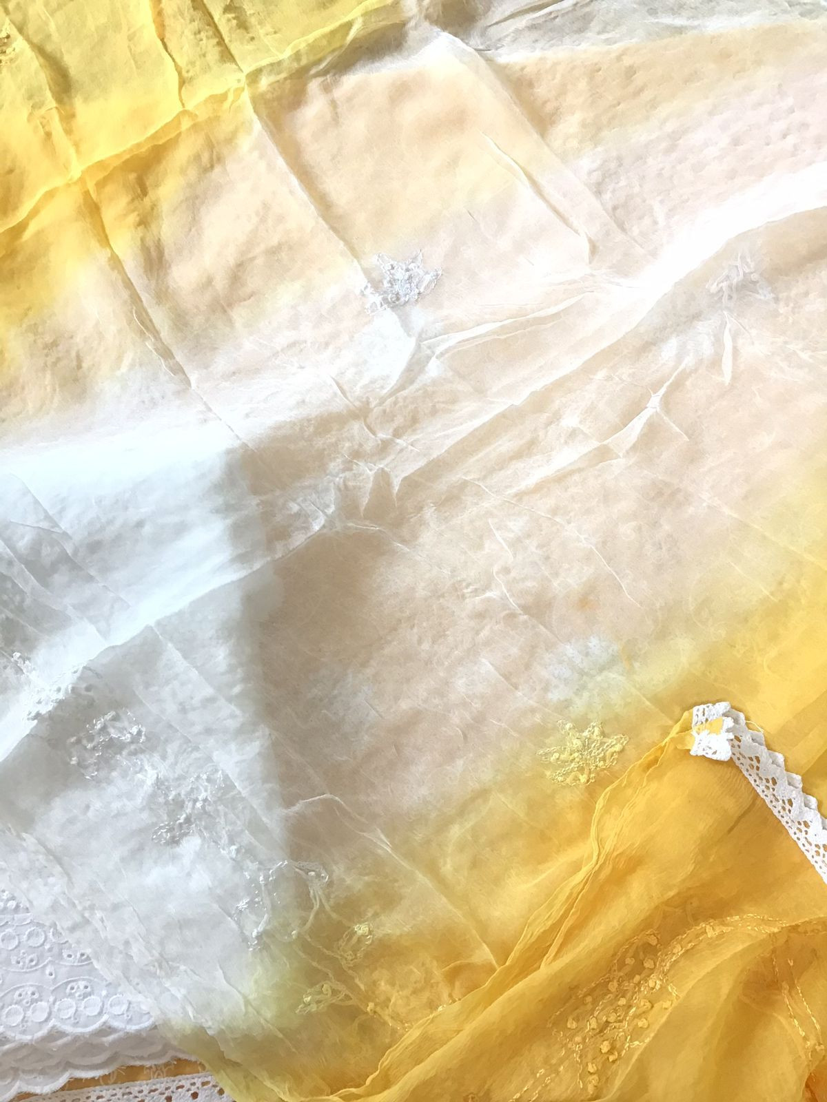 Pure Cotton Printed Embroidered Suit - Yellow