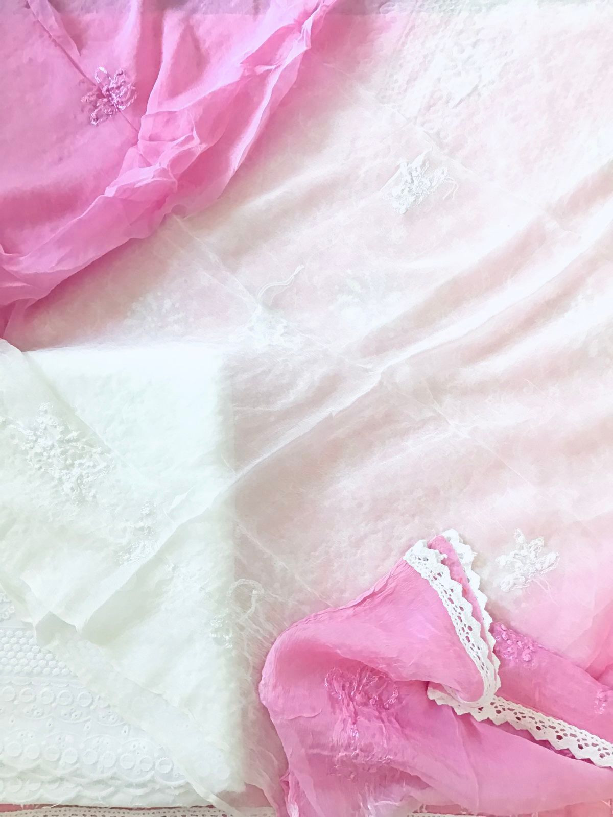 Pure Cotton Printed Embroidered Suit - Pink