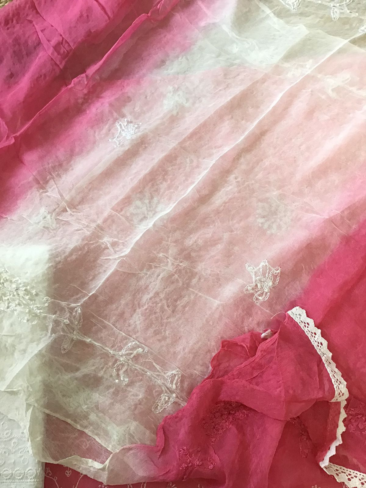 Pure Cotton Printed Embroidered Suit - Pink