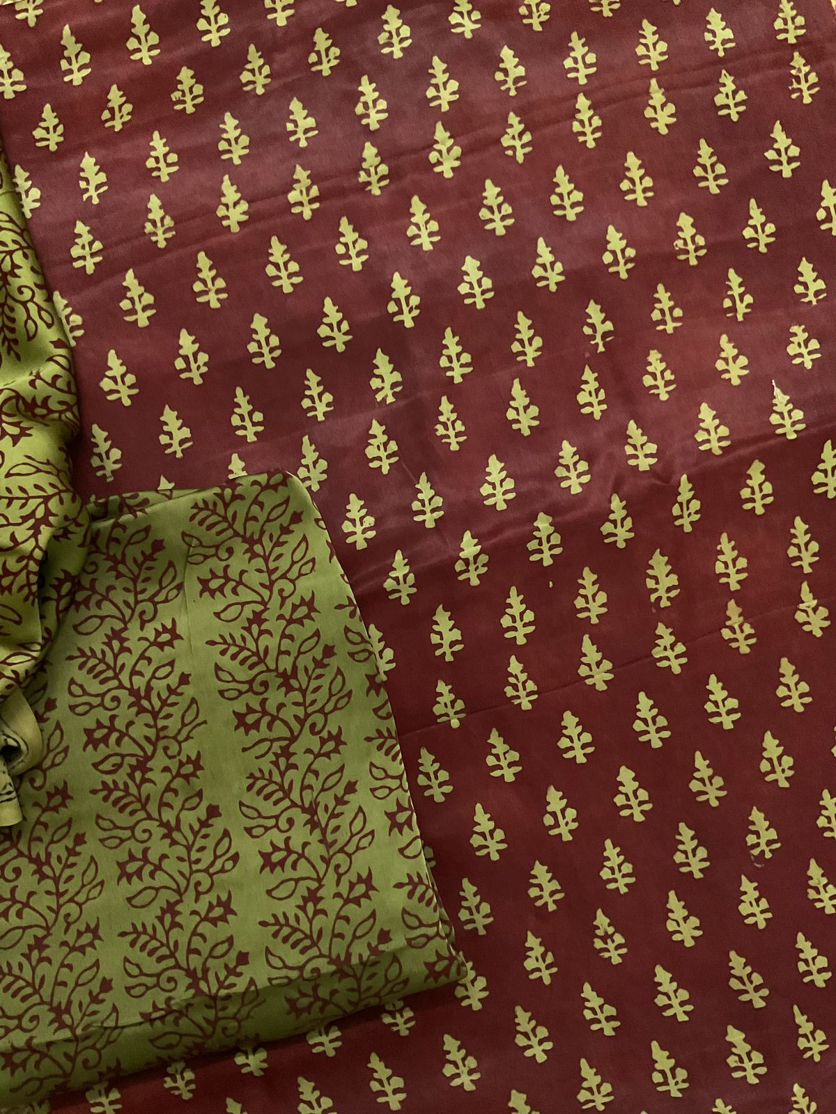 Pure Modal Bagh Printed Suit - Maroon