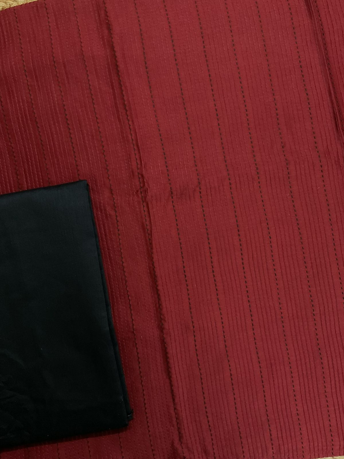 Pure Chanderi Printed Embroidered Suit - Maroon