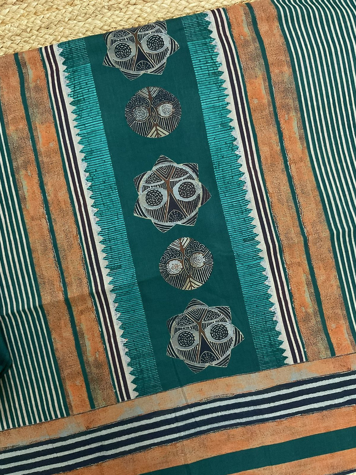 Pure Mul Cotton Printed Suit - Green