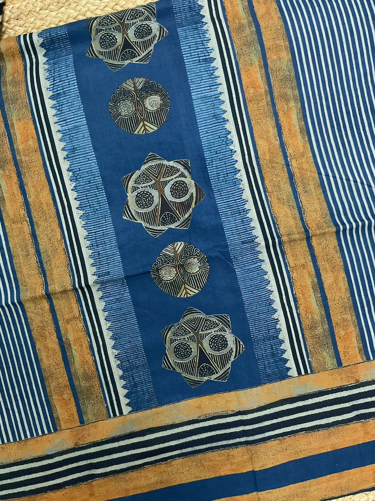 Pure Mul Cotton Printed Suit - Blue