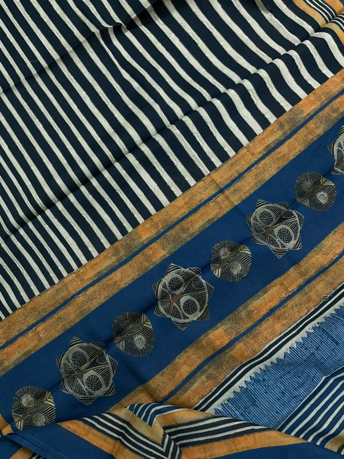 Pure Mul Cotton Printed Suit - Blue