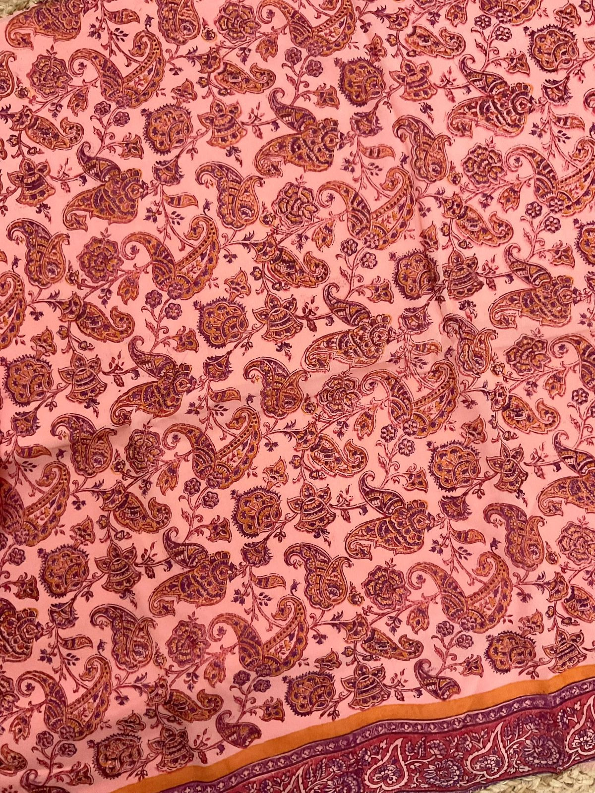 Soft Fine Georgette Printed Suit - Peach