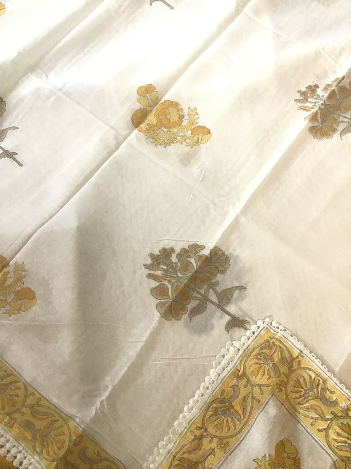 Pure Cotton Printed Suit - Yellow