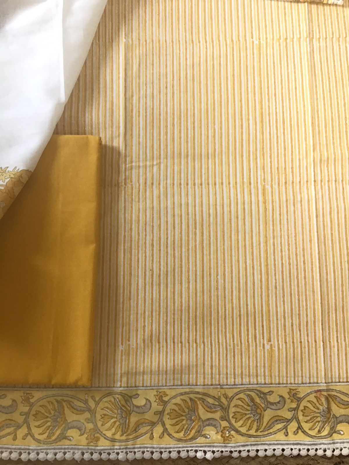 Pure Cotton Printed Suit - Yellow