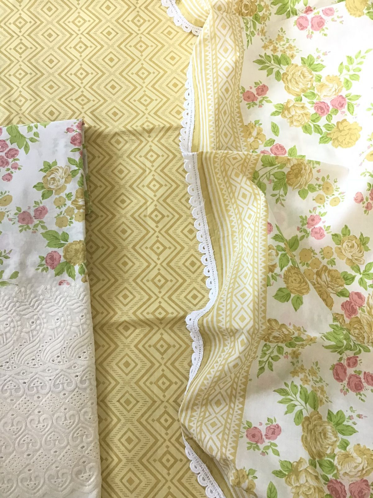 Pure Cotton Printed Embroidered Suit - Yellow