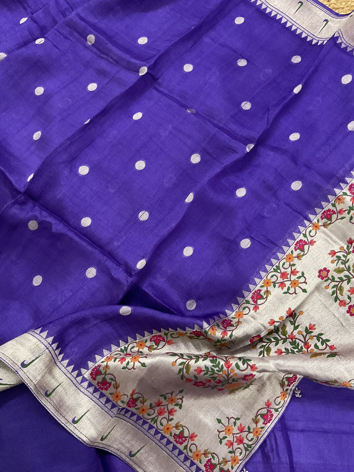 Soft Dola Silk Banarasi Weaved Embroidered Suit - Purple