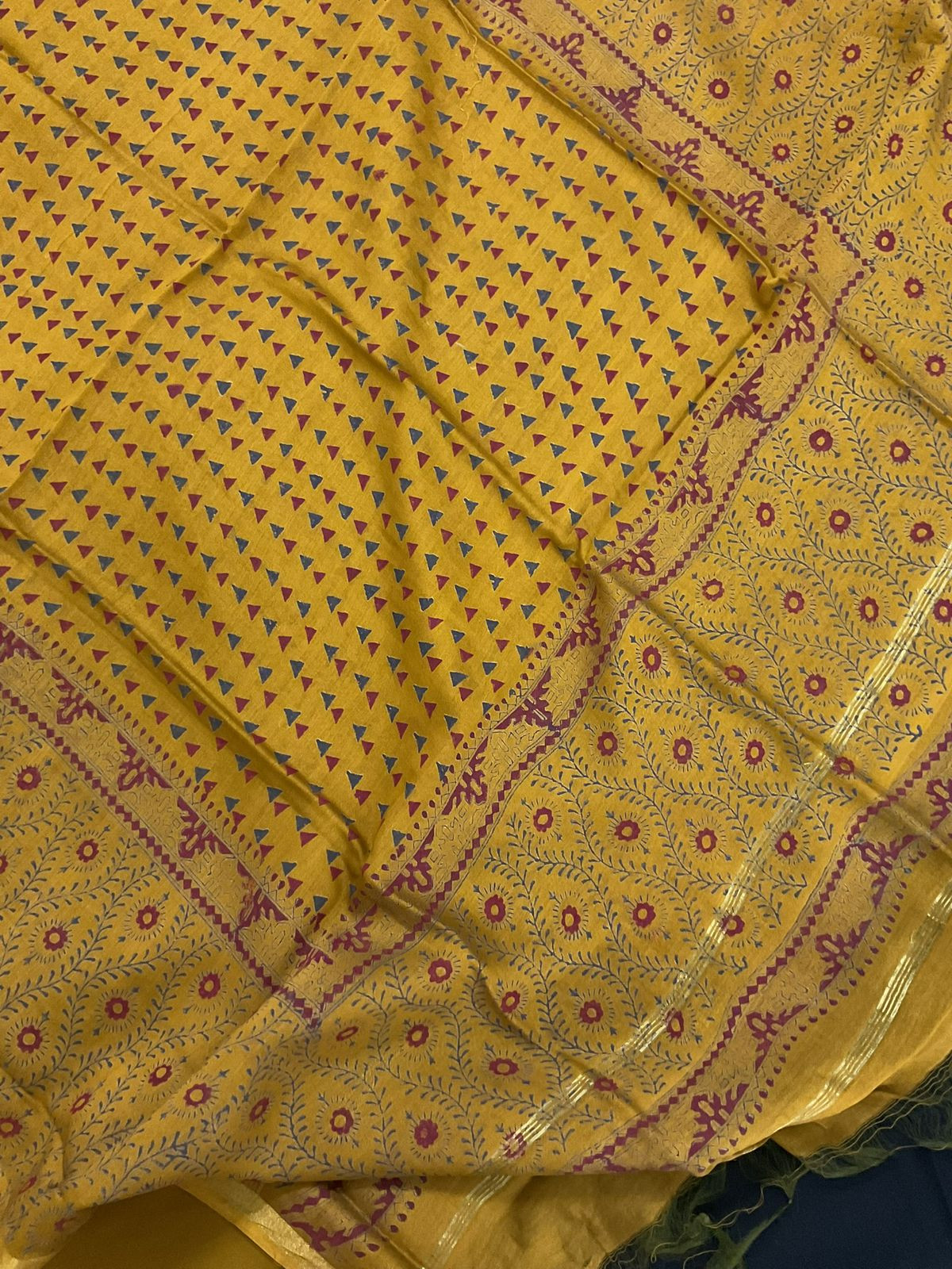 Pure Cotton Printed Embroidered Suit - Black