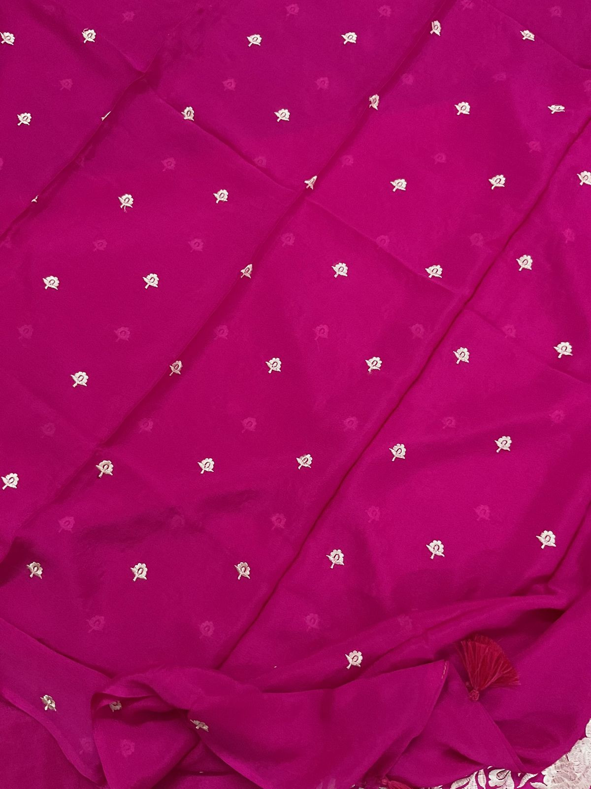 Soft Dola Silk Embroidered Suit - Pink