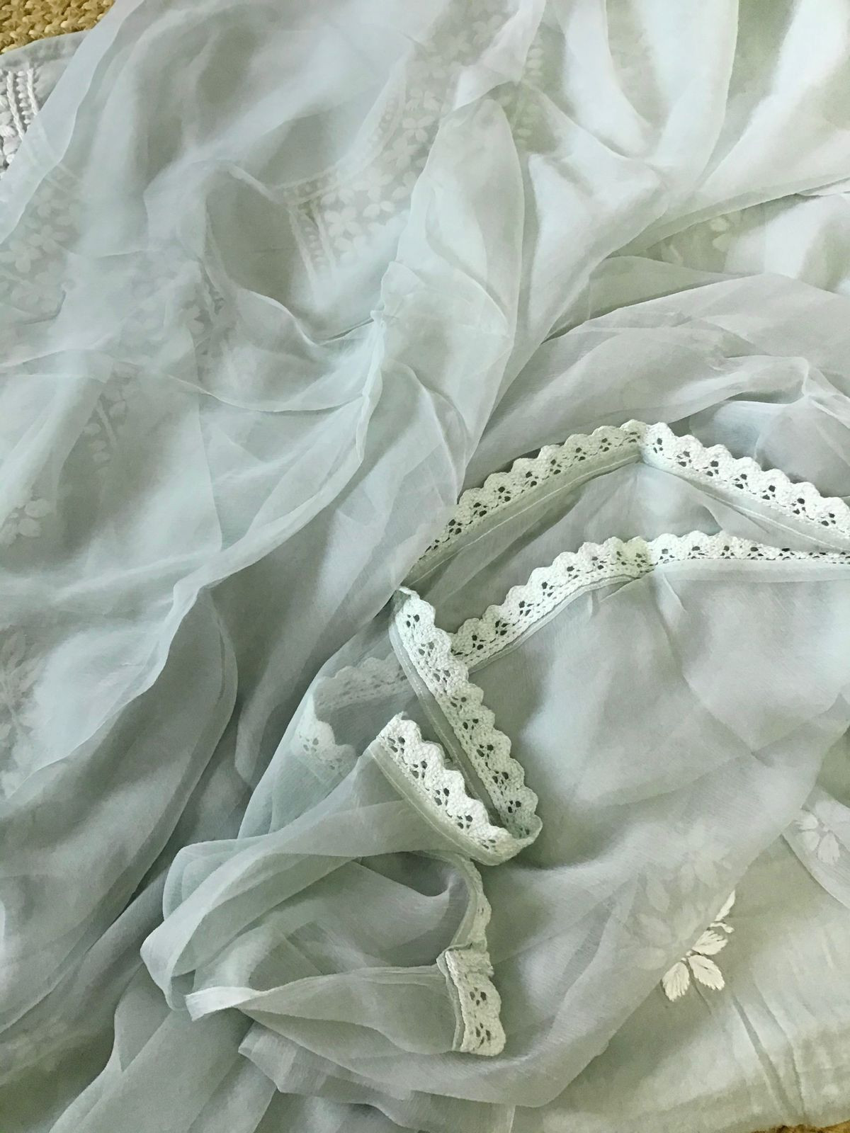 Pure Modal Embroidered Suit - Grey