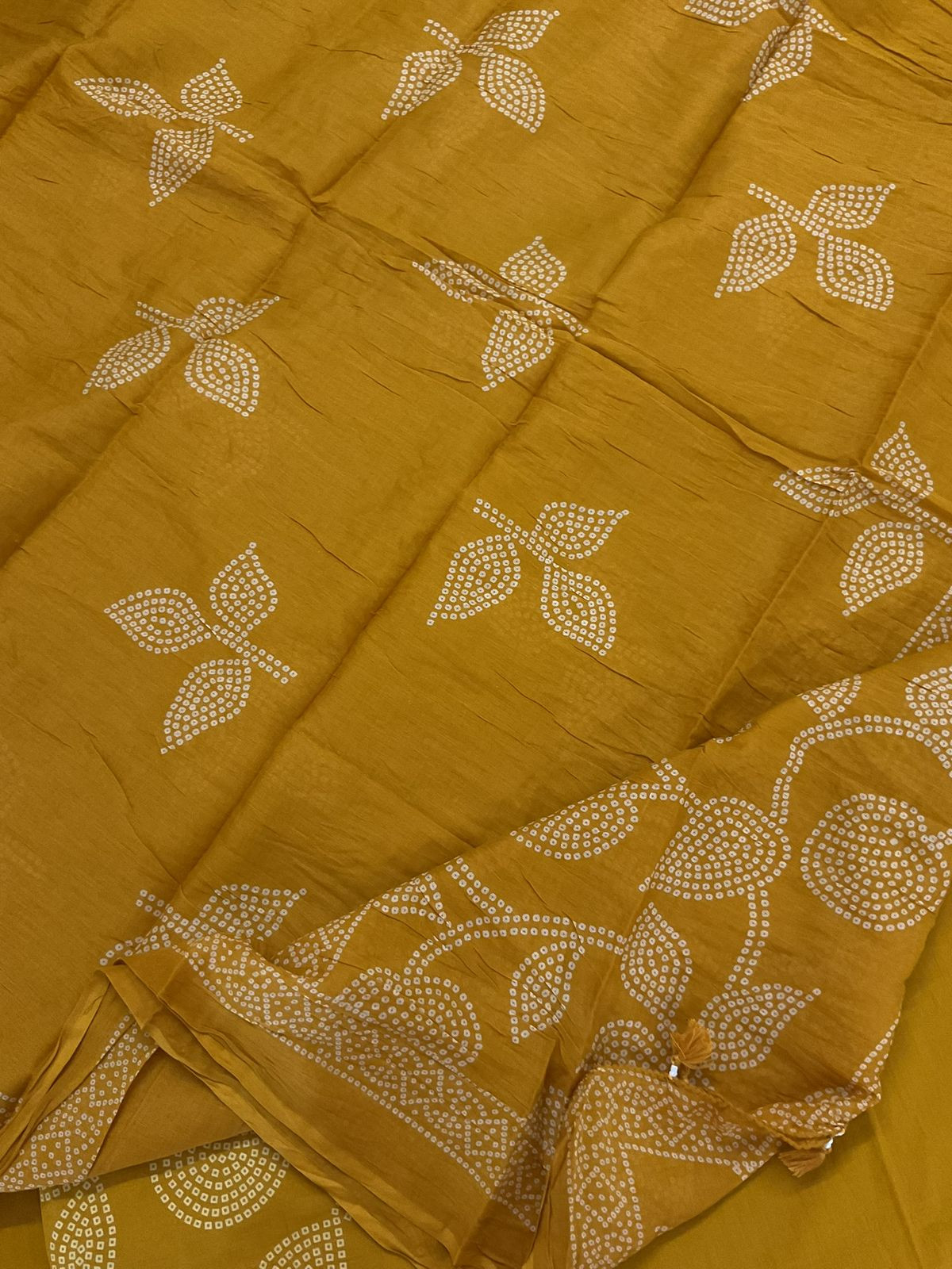 Pure Cotton Printed Embroidered Suit - Yellow