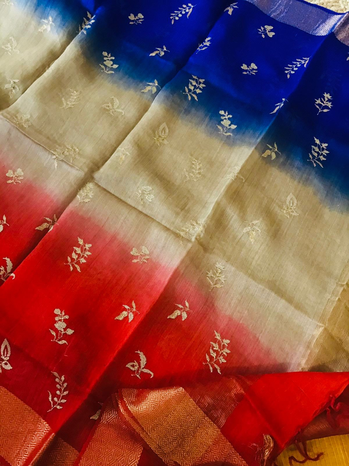 Pure Chanderi Embroidered Suit - Yellow