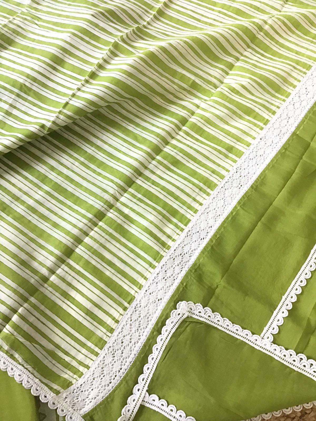 Pure Cotton Printed Embroidered Suit - Off White