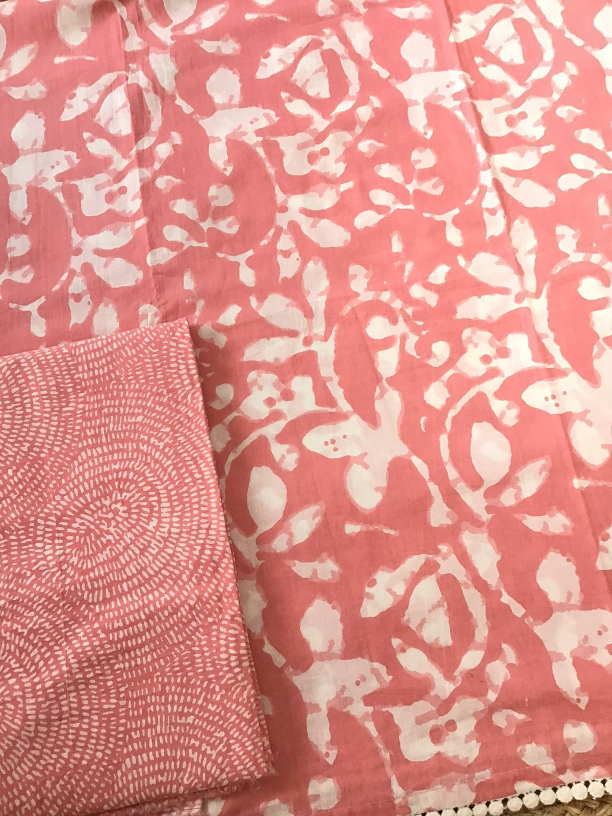 Pure Cotton Printed Suit - Pink