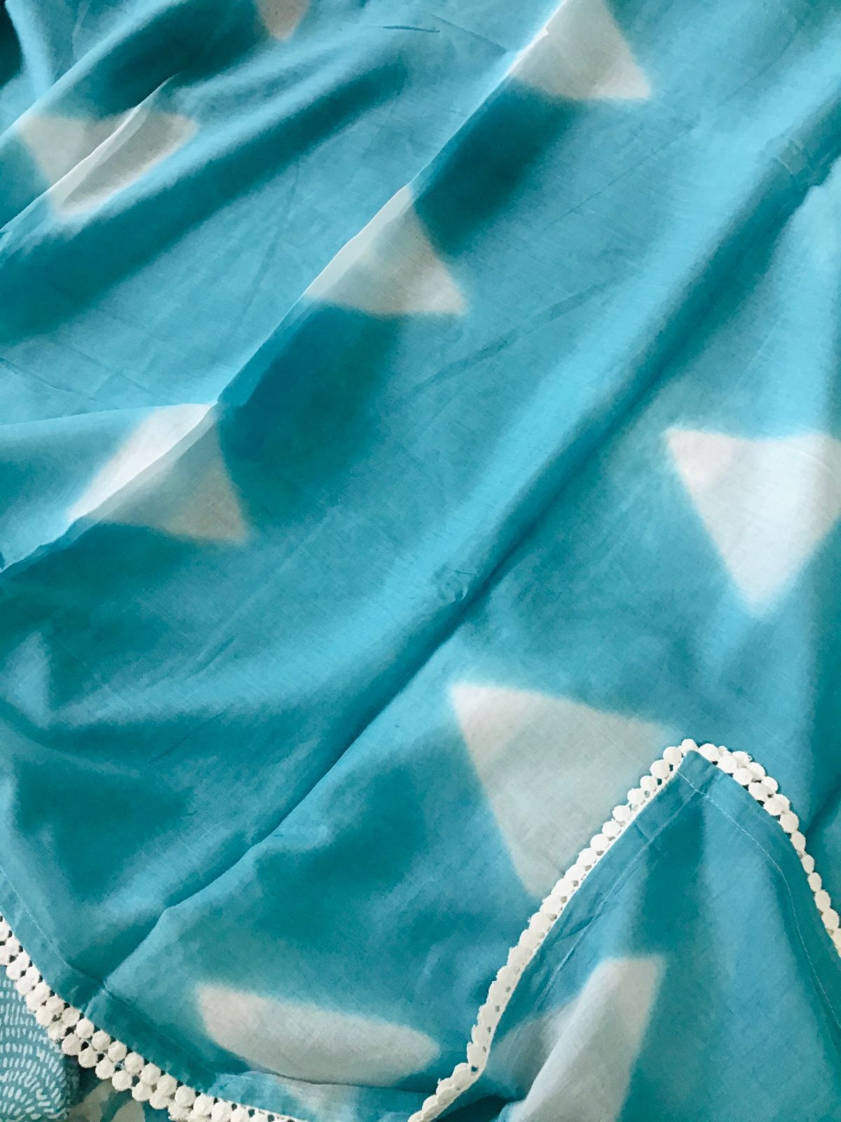 Pure Cotton Printed Suit - Blue