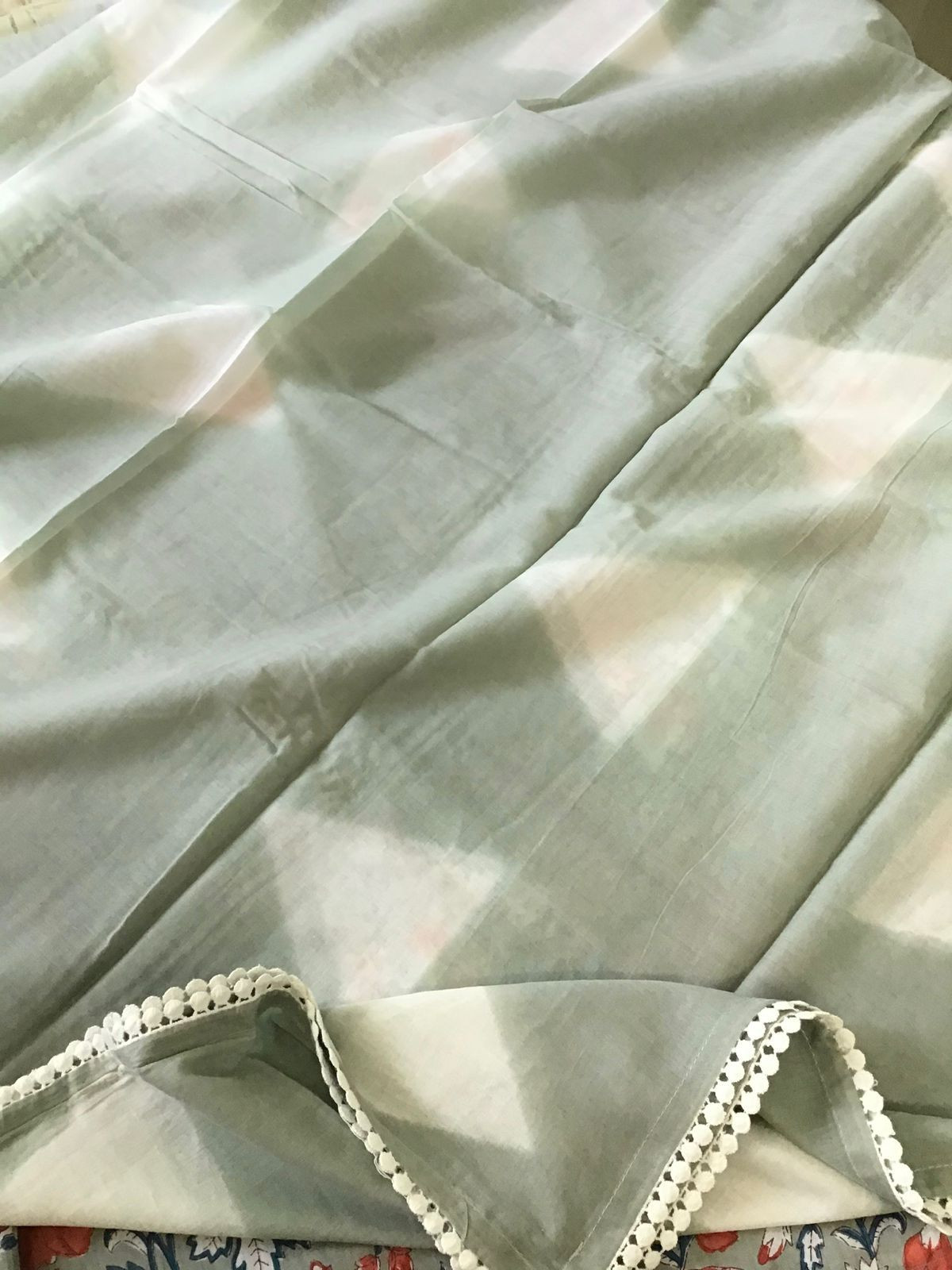 Pure Cotton Printed Suit - Grey