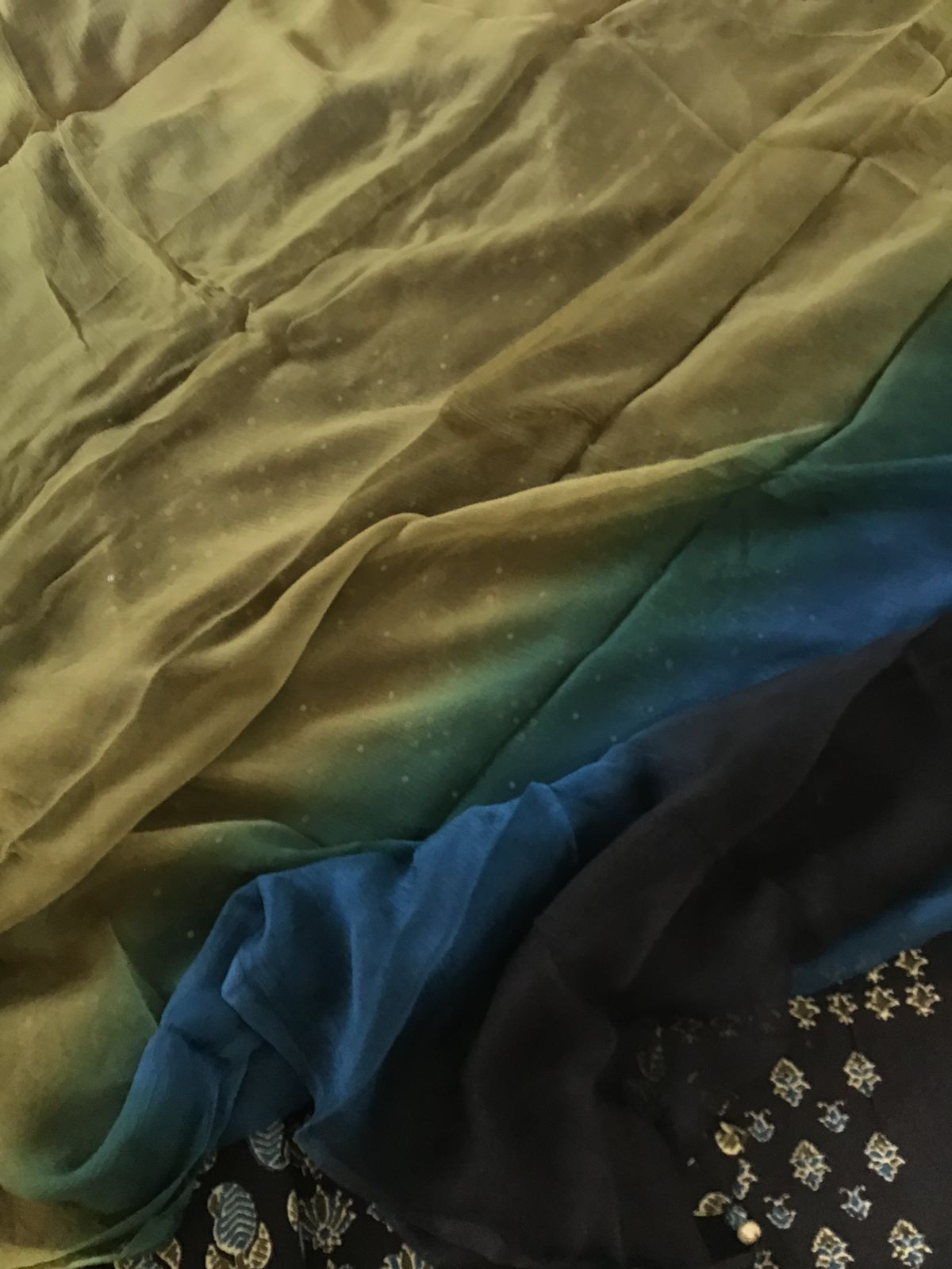 Pure Cotton Printed Embroidered Suit - Brownish Black